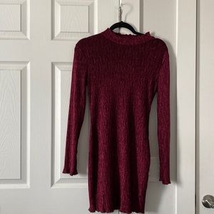 Velvet Dress ( Dark Red)